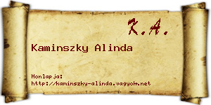 Kaminszky Alinda névjegykártya